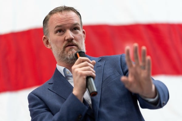 US Trade Representative Jamieson Greer speaks with reporters during a tour of a manufacturing facility on April 9. Photo: AP US Trade Representative Jamieson Greer speaks with reporters during a tour of a manufacturing facility on April 9. Photo: AP