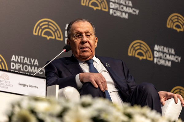 Russian Foreign Minister Sergei Lavrov speaks during a session at Antalya Diplomacy Forum in Antalya, Turkey on Saturday. Photo: Reuters Russian Foreign Minister Sergei Lavrov speaks during a session at Antalya Diplomacy Forum in Antalya, Turkey on Saturday. Photo: Reuters