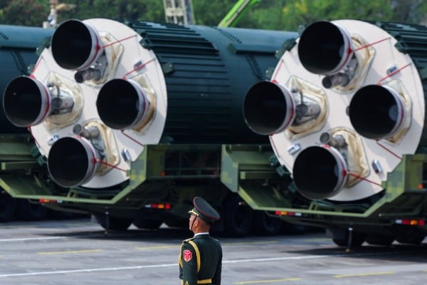 DF-5C nuclear missiles are displayed during a military parade in Beijing in September 2025. Photo: Reuters DF-5C nuclear missiles are displayed during a military parade in Beijing in September 2025. Photo: Reuters