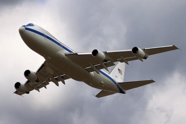 The US Air Force’s E-4B Nightwatch plane can act as a “flying Pentagon” in the case of a national emergency. Photo: Handout The US Air Force’s E-4B Nightwatch plane can act as a “flying Pentagon” in the case of a national emergency. Photo: Handout