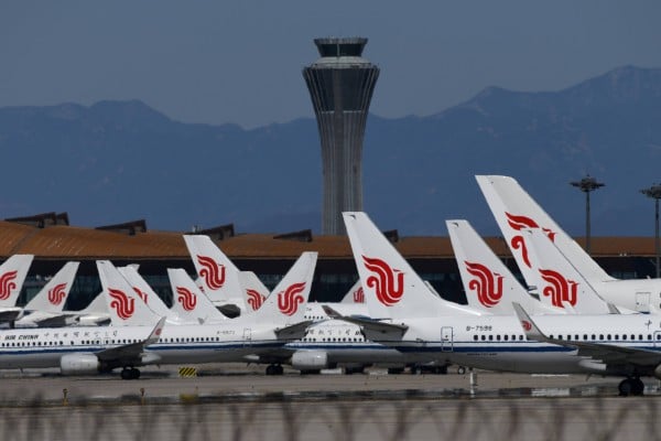 Air China planes are seen parked on the tarmac at an airport in Beijing in 2020. Photo: AFP Air China planes are seen parked on the tarmac at an airport in Beijing in 2020. Photo: AFP