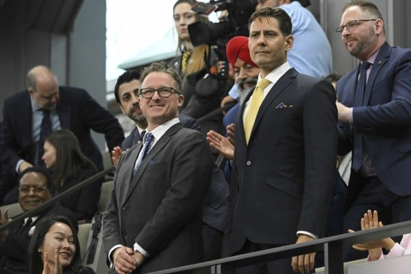 Canadians Michael Spavor and Michael Kovrig in 2023. Photo: AP Canadians Michael Spavor and Michael Kovrig in 2023. Photo: AP