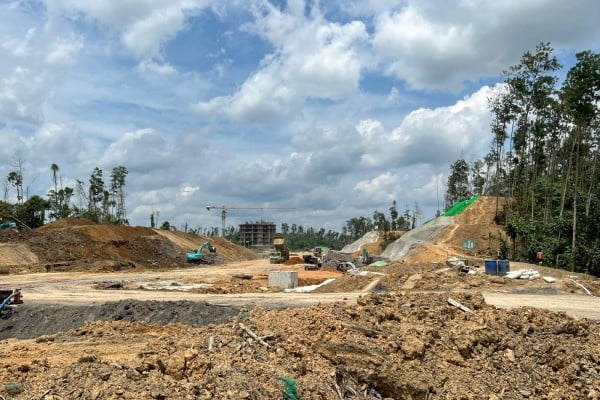 Construction started on a Chinese-invested commercial centre at Ibu Kota Nusantara, the future Indonesian capital, on September 22, 2025. Photo: Ralph Jennings Construction started on a Chinese-invested commercial centre at Ibu Kota Nusantara, the future Indonesian capital, on September 22, 2025. Photo: Ralph Jennings