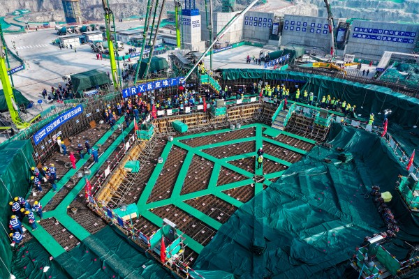 Construction work at a nuclear power plant in Jiangsu province. Photo: Xinhua