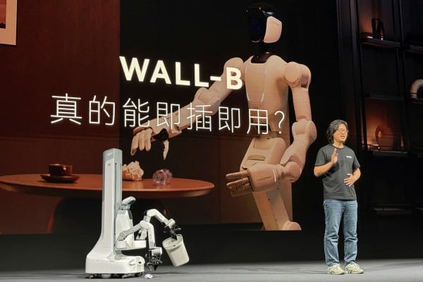 X Square Robot CEO Wang Qian demonstrates a robot that can pick up rubbish during the unveiling of the Chinese firm’s new Wall-B model in Beijing on April 21, 2026. Photo: Reuters X Square Robot CEO Wang Qian demonstrates a robot that can pick up rubbish during the unveiling of the Chinese firm’s new Wall-B model in Beijing on April 21, 2026. Photo: Reuters