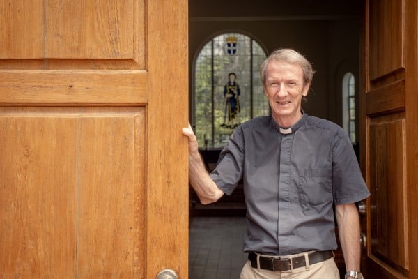 The Reverend Will Newman, chaplain of Hong Kong’s St John’s Cathedral and priest-in-charge of St Stephen’s Chapel, in Hong Kong's Stanley district. Photo: Alexander Mak The Reverend Will Newman, chaplain of Hong Kong’s St John’s Cathedral and priest-in-charge of St Stephen’s Chapel, in Hong Kong's Stanley district. Photo: Alexander Mak