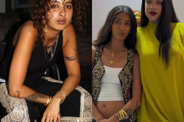 Diya Joukani was spotted alongside Rihanna at the singer’s Fenty Beauty Ki Haveli pop-up in Mumbai, India. Photos: @diyajoukani/Instagram Diya Joukani was spotted alongside Rihanna at the singer’s Fenty Beauty Ki Haveli pop-up in Mumbai, India. Photos: @diyajoukani/Instagram
