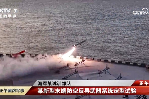 Footage of the “finalisation test” was broadcast on state television. Photo: CCTV Footage of the “finalisation test” was broadcast on state television. Photo: CCTV