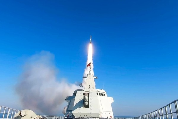 The Chinese military’s formidable YJ-20 hypersonic anti-ship missile launches from a Type 055 destroyer. Photo: Handout