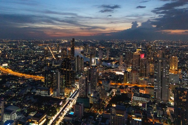 Evening view of Bangkok from the King Power Mahanakhon building. Photo: Harvey Kong