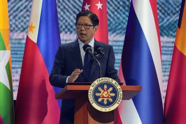 Philippine President Ferdinand Marcos Jnr delivers an opening speech at the Asean summit in Cebu on Friday. Photo: Reuters Philippine President Ferdinand Marcos Jnr delivers an opening speech at the Asean summit in Cebu on Friday. Photo: Reuters