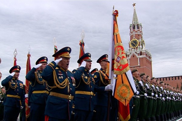 Russian service members take part in a military parade in Moscow on Saturday on Victory Day, marking the 81st anniversary of the victory over Nazi Germany. Photo: Reuters