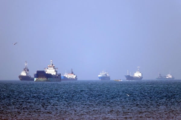 Vessels anchored in the Strait of Hormuz off Bandar Abbas in southern Iran. Photo: ISNA via AFP Vessels anchored in the Strait of Hormuz off Bandar Abbas in southern Iran. Photo: ISNA via AFP