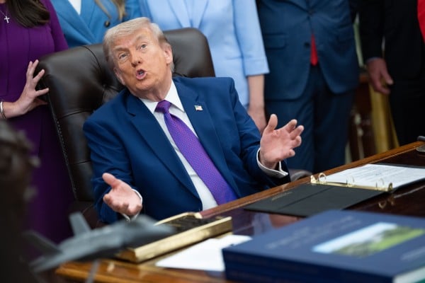 US President Donald Trump in the Oval Office of the White House on Monday. Photo: EPA US President Donald Trump in the Oval Office of the White House on Monday. Photo: EPA
