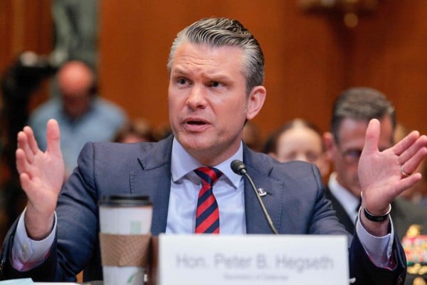 US Defence Secretary Pete Hegseth testifies before the Senate on Tuesday regarding the White House’s proposed military budget. Photo: Getty Images US Defence Secretary Pete Hegseth testifies before the Senate on Tuesday regarding the White House’s proposed military budget. Photo: Getty Images