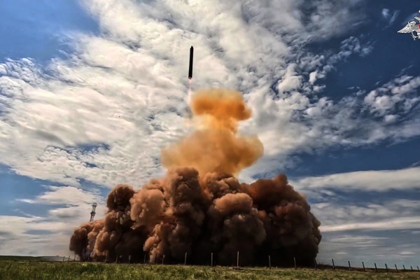 Russia’s Sarmat missile is designated ‘Satan II’ in the West. Photo: Russian Defence Ministry Press Service via AP