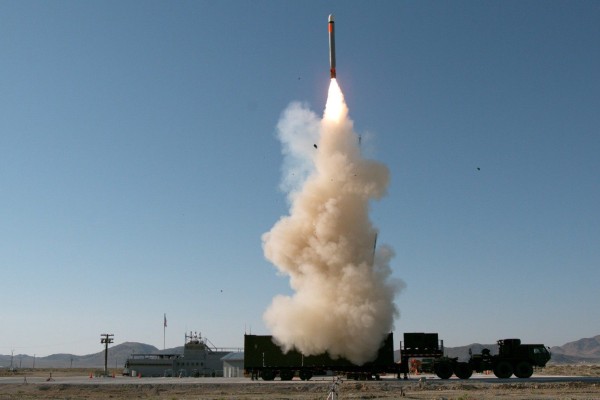 A Tomahawk is test-fired from a Typhon missile launch system in California in 2023. Photo: US Army