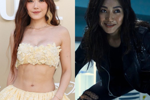 Karen Fukuhara plays Kimiko Miyashiro, aka The Female, in Amazon Prime Video’s The Boys. Photos: Getty Images via AFP; IMDB