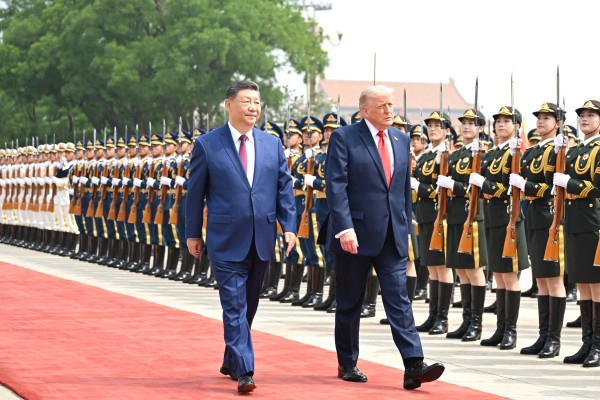 President Xi Jinping holds a welcome ceremony for US President Donald Trump, who is on a state visit to China, outside the Great Hall of the People prior to their talks in Beijing on May 14. Photo: Xinhua