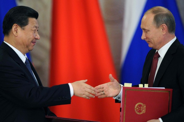 Chinese President Xi Jinping and his Russian counterpart Vladimir Putin in Moscow in March 2013, during Xi’s first foreign trip as China’s leader. Photo: AFP