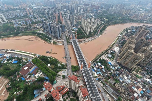 The Pinglu Canal runs through Qinzhou in China’s southern Guangxi region. Photo: Xinhua The Pinglu Canal runs through Qinzhou in China’s southern Guangxi region. Photo: Xinhua