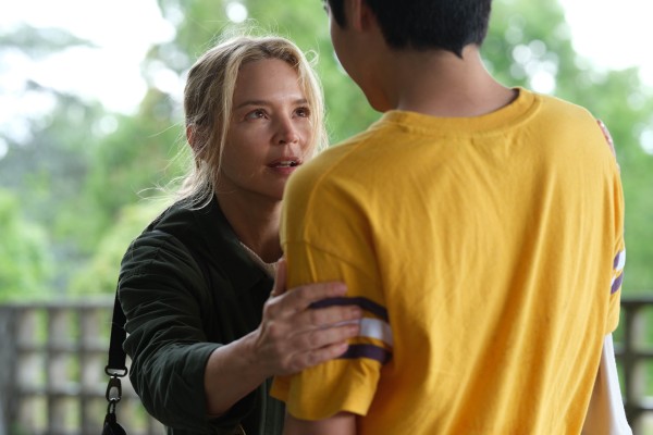 Virginie Efira in a still from All of a Sudden – one of the highlights of the Cannes Film Festival – directed by Ryusuke Hamaguchi. Virginie Efira in a still from All of a Sudden – one of the highlights of the Cannes Film Festival – directed by Ryusuke Hamaguchi.