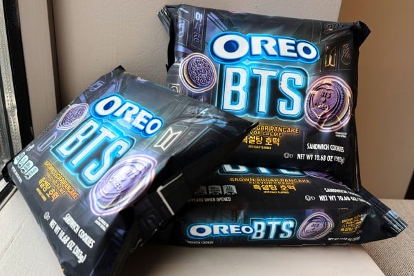 The new Oreo and BTS collaboration cookies will go on sale on June 1 online and on June 8 in stores in 80 markets around the world. Photo: AP The new Oreo and BTS collaboration cookies will go on sale on June 1 online and on June 8 in stores in 80 markets around the world. Photo: AP