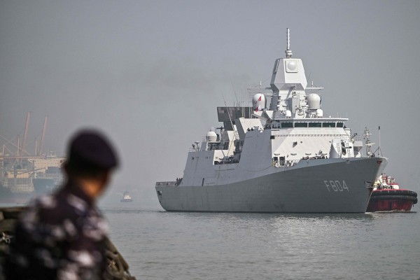 The Royal Netherlands Navy frigate HNLMS De Ruyter arrives in Indonesia on May 14. The ship was diven away from the disputed Paracel Islands by China’s coastguard on Wednesday, according to Chinese authorities. Photo: AFP The Royal Netherlands Navy frigate HNLMS De Ruyter arrives in Indonesia on May 14. The ship was diven away from the disputed Paracel Islands by China’s coastguard on Wednesday, according to Chinese authorities. Photo: AFP