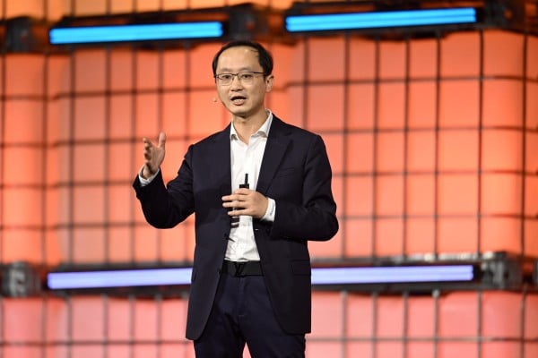 Mark Chen, president of Huawei Cloud Latin America, speaks at Web Summit Rio in Rio de Janeiro, Brazil. Photo: Paul Devlin/Web Summit via Sportsfile Mark Chen, president of Huawei Cloud Latin America, speaks at Web Summit Rio in Rio de Janeiro, Brazil. Photo: Paul Devlin/Web Summit via Sportsfile