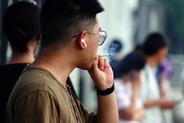A smoker in Yichang city, Hubei province on May 31, 2025. China is home to about 350 million smokers, according to the WHO. Photo: CFOTO/Future Publishing via Getty Images A smoker in Yichang city, Hubei province on May 31, 2025. China is home to about 350 million smokers, according to the WHO. Photo: CFOTO/Future Publishing via Getty Images