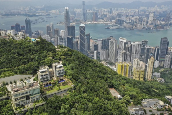 Aerial view of a residential building on Peak Road, The Peak. Hong Kong's luxury property market is enjoying a rebound. Photo: Roy Issa