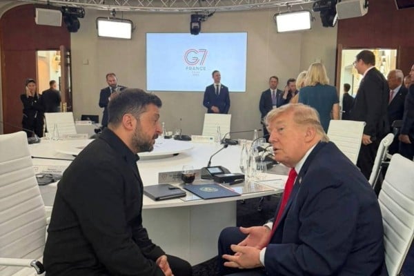 Ukraine’s President Volodymyr Zelensky and US President Donald Trump at the G7 summit. Photo: Ukrainian Presidential Press Service via Reuters Ukraine’s President Volodymyr Zelensky and US President Donald Trump at the G7 summit. Photo: Ukrainian Presidential Press Service via Reuters