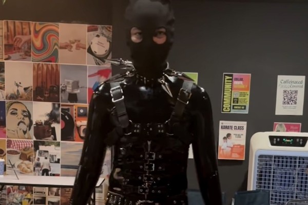 Celty, a Kuala Lumpur-based latex enthusiast, wears an outfit made of the rubber material. Photo: Instagram/latexwithacos