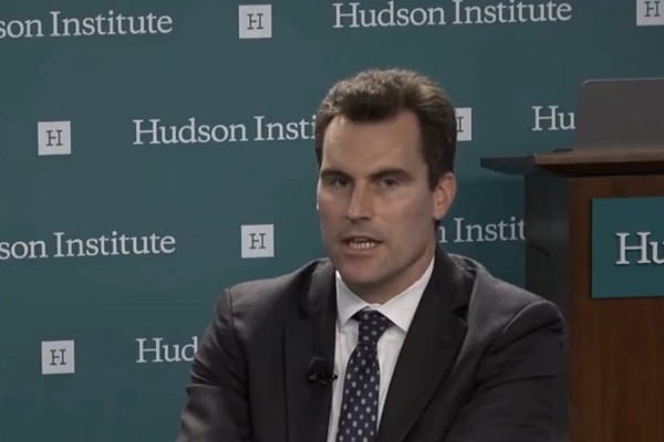 William Kimmitt, US under secretary of commerce for international trade, speaks at the Hudson Institute in Washington on Thursday. Photo: X/Hudson Institute