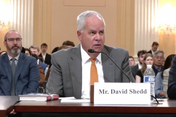 David Shedd, a former acting director of the Defence Intelligence Agency, testifies before the House Select Committee on China on Thursday. Photo: X/Select Committee on China