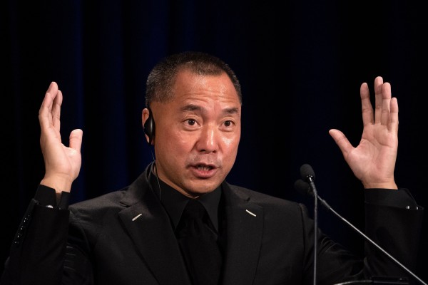 Fugitive Chinese billionaire Guo Wengui in New York in 2018. Photo: AFP / Getty Images / TNS
