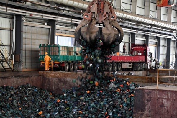 Waste batteries are pooled for recycling at a facility in China’s Anhui province. Photo: Xinhua Waste batteries are pooled for recycling at a facility in China’s Anhui province. Photo: Xinhua