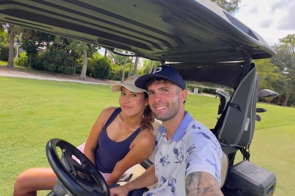 Pro golfer Alexa Melton and US footballer Christian Pulisic dated for around two years before their split earlier this year. Photo: @golfergirl365/TikTok Pro golfer Alexa Melton and US footballer Christian Pulisic dated for around two years before their split earlier this year. Photo: @golfergirl365/TikTok