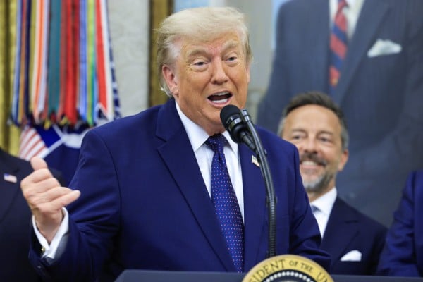 US President Donald Trump speaks in the Oval Office of the White House on Monday. Photo: EPA-EFE US President Donald Trump speaks in the Oval Office of the White House on Monday. Photo: EPA-EFE
