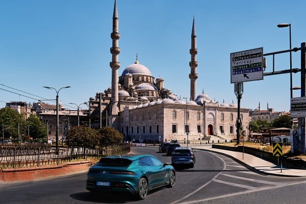 The fleet of BYD Denza Z9GT cars travelling from Rome to Hong Kong in Istanbul on June 23. Photo: Handout The fleet of BYD Denza Z9GT cars travelling from Rome to Hong Kong in Istanbul on June 23. Photo: Handout