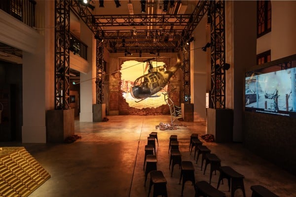 “Breaking to Rebuild”, scene seven of the "Better Together – Partnering Up for Hong Kong Movies" exhibition. Photo: courtesy Tai Kwun “Breaking to Rebuild”, scene seven of the "Better Together – Partnering Up for Hong Kong Movies" exhibition. Photo: courtesy Tai Kwun