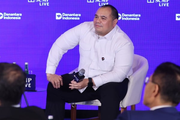 Pandu Sjahrir, chief investment officer, Danantara Indonesia, speaks at a closing fireside chat at the Nusa Dua Forum in Bali on Friday. Photo: Nora Tam Pandu Sjahrir, chief investment officer, Danantara Indonesia, speaks at a closing fireside chat at the Nusa Dua Forum in Bali on Friday. Photo: Nora Tam