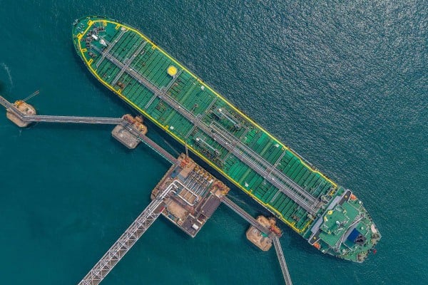 This aerial photo shows a tanker unloading imported crude oil at a port in Qingdao, in China’s eastern Shandong province on June 25, 2026. Photo: CN-STR/AFP This aerial photo shows a tanker unloading imported crude oil at a port in Qingdao, in China’s eastern Shandong province on June 25, 2026. Photo: CN-STR/AFP