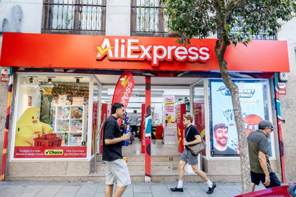 An AliExpress shop is seen in Madrid, Spain, on Monday. Photo: Europa Press via Getty Images