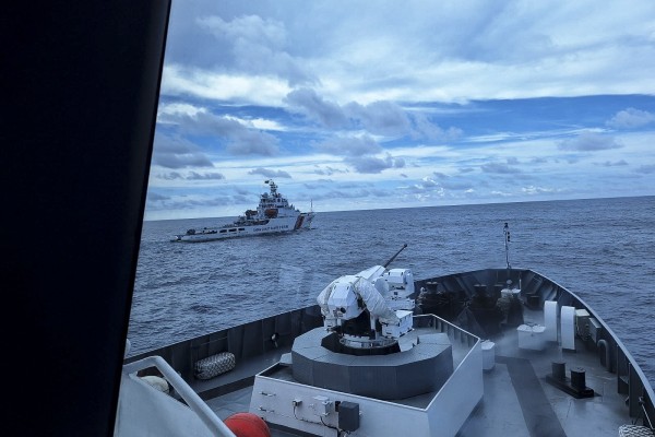 A Chinese coastguard vessel sails through the North Natuna Sea in this photo released by Indonesia’s Maritime Security Agency in 2024. Photo: Bakamla/EPA-EFE
