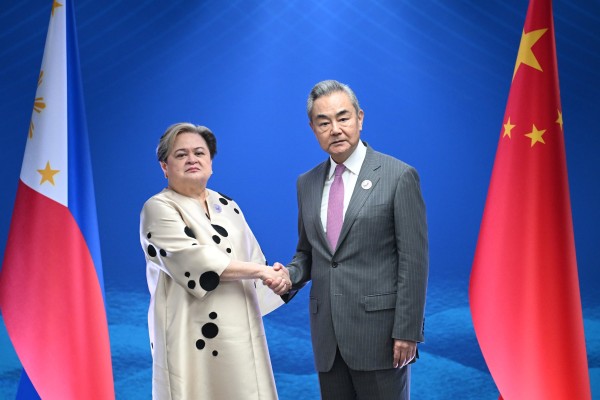 Philippine Secretary of Foreign Affairs Theresa Lazaro meets China’s Foreign Minister Wang Yi on the sidelines of the Asean Foreign Ministers’ Meeting in Pasay last Wednesday. Photo: EPA Philippine Secretary of Foreign Affairs Theresa Lazaro meets China’s Foreign Minister Wang Yi on the sidelines of the Asean Foreign Ministers’ Meeting in Pasay last Wednesday. Photo: EPA
