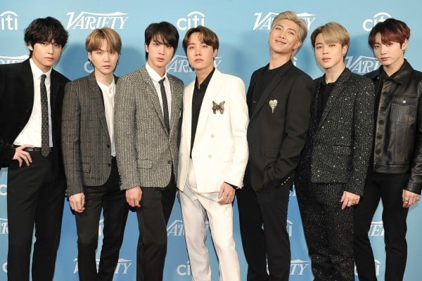 FILE - Korean pop band BTS attends the 2019 Variety's Hitmakers Brunch in West Hollywood, Calif., on Dec. 7, 2019.(Photo by Richard Shotwell/Invision/AP, File) FILE - Korean pop band BTS attends the 2019 Variety's Hitmakers Brunch in West Hollywood, Calif., on Dec. 7, 2019.(Photo by Richard Shotwell/Invision/AP, File)