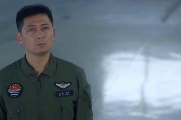 PLA Navy test pilot Yang Yong is a much decorated officer. Photo: CCTV PLA Navy test pilot Yang Yong is a much decorated officer. Photo: CCTV