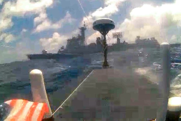Seasats, a California-based autonomous vessel maker, has released footage of a Chinese warship shot by one of its drones. Photo: Seasats
