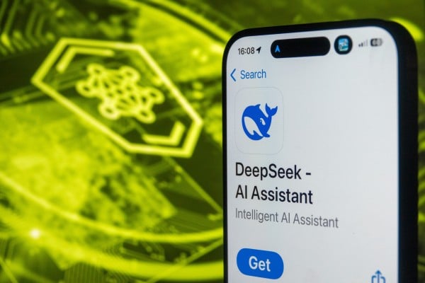 A smartphone screen displays the logo for Chinese AI company DeepSeek. Illustration: Getty Images A smartphone screen displays the logo for Chinese AI company DeepSeek. Illustration: Getty Images